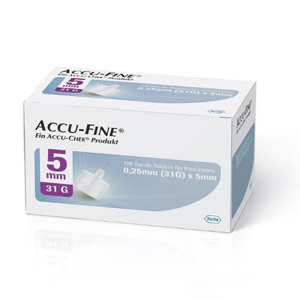AGO PER PENNA DA INSULINA ACCU-FINE PEN NEEDLE ACCU-CHEK GAUGE 31 X 5MM 100 PEZZI - Farma Nice