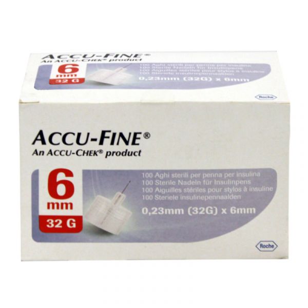 AGO PER PENNA DA INSULINA ACCU-FINE PEN NEEDLE ACCU-CHEK GAUGE 32 X 6MM 100 PEZZI - Farma Nice