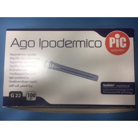 AGO STERILE PIC IN BLISTER SINGOLO CONO LUER LOCK GAUGE22 0,70X30MM 100 PEZZI - Farma Nice