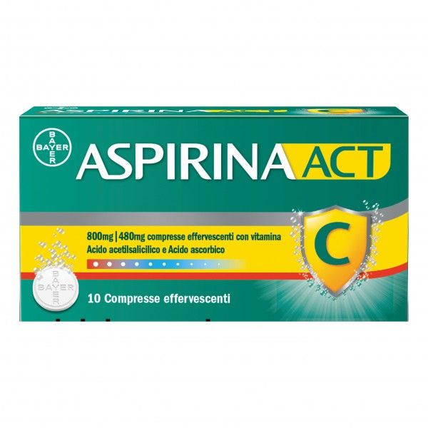 ASPIRINAACT*10CPR EFF800+480MG - Farma Nice