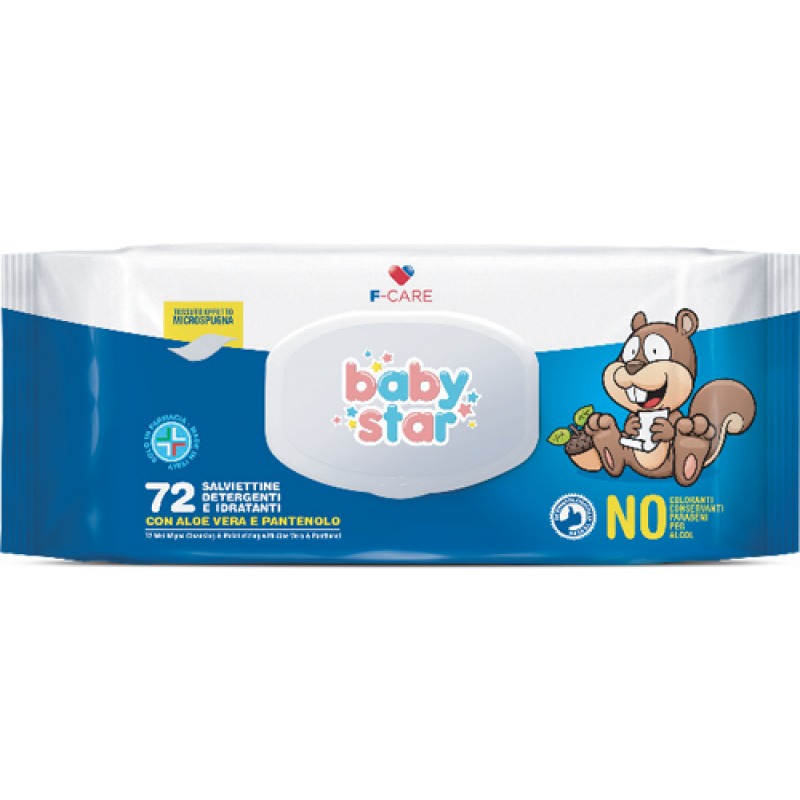 BABYSTAR SALVIETTE BEBE' POPUP 72 PEZZI - Farma Nice