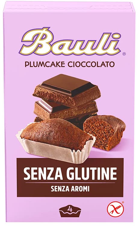 BAULI FREE PLUMCAKE CIOCCOLATO 4 PEZZI DA 33 G - Farma Nice