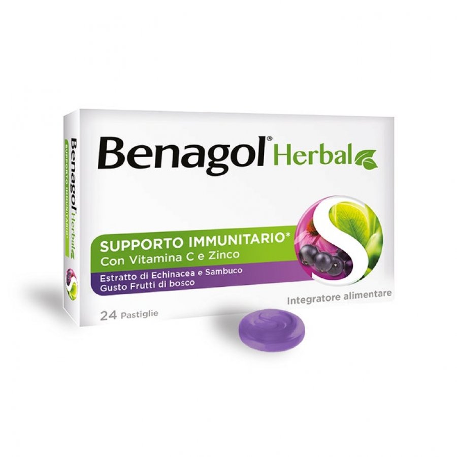 BENAGOL HERBAL FRUTTI DI BOSCO 24 PASTIGLIE - Farma Nice