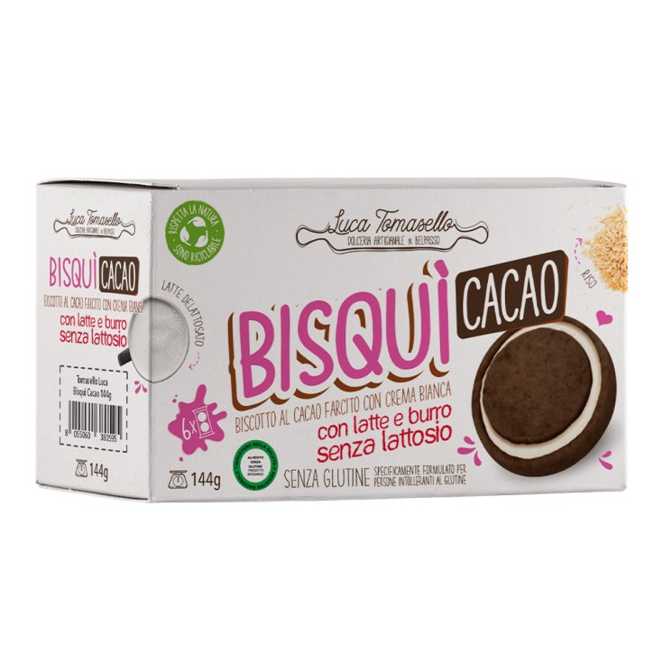 BISQUI' AL CACAO CON CREMA BIANCA 144 G - Farma Nice