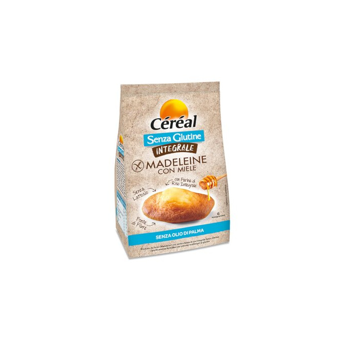 CEREAL SENZA GLUTINE INTEGRALE MADELEINE CON MIELE 170 G - Farma Nice