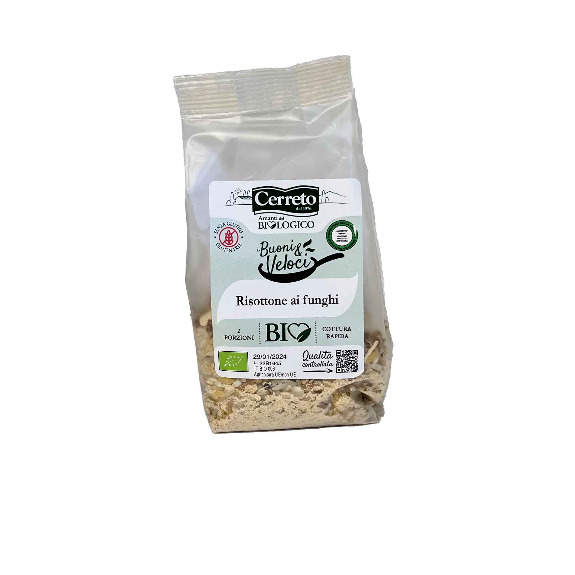 CERRETO BIO RISOTTONE AI FUNGHI 140 G - Farma Nice