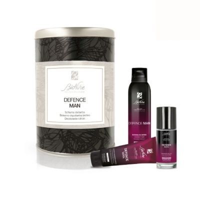 DEFENCE MAN KIT NATALE 2021 SAFE SHAVE SCHIUMA BARBA ANTI-IRRITAZIONI 200 ML + SAFE BALM BALSAMO DOPOBARBA LENITIVO 75 ML + DRY TOUCH DEODORANTE ROLL-ON 50 ML - Farma Nice
