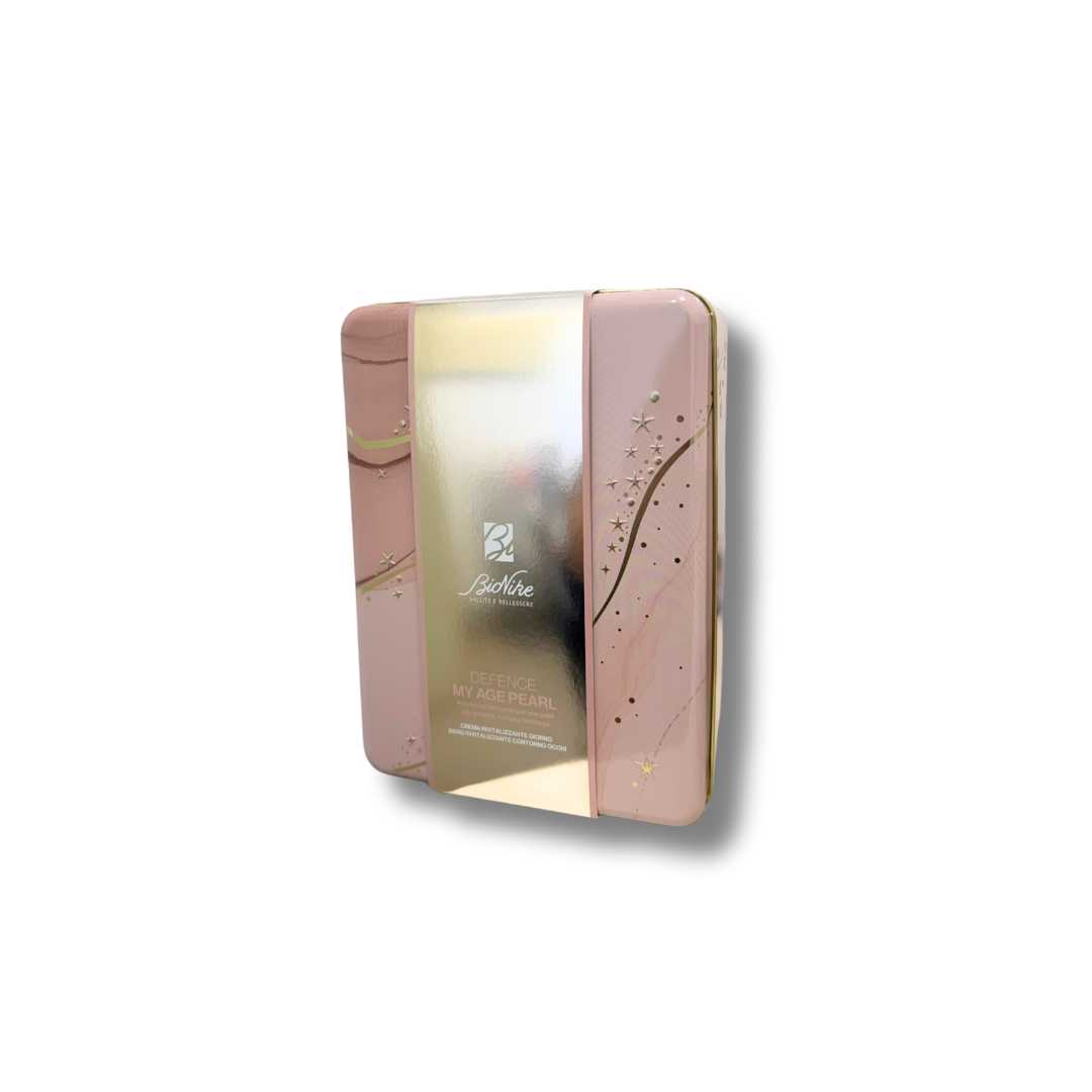 DEFENCE MY AGE PEARL KIT NATALE 2025 1 CREMA RIVITALIZZANTE GIORNO 50 ML + 1 SIERO RIVITALIZZANTE CONTORNO OCCHI 15 ML - Farma Nice