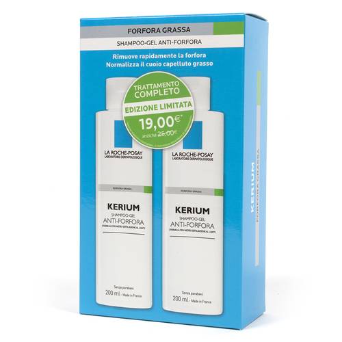 DUO PACK KERIUM ANTIPELL CG SHAMPOO CAPELLI ANTI FORFORA SECCA - Farma Nice