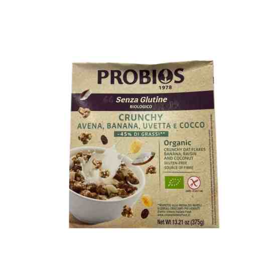 EASY TO GO BIO CRUNCHY AVENA BANANA UVETTA E COCCO 375 G - Farma Nice