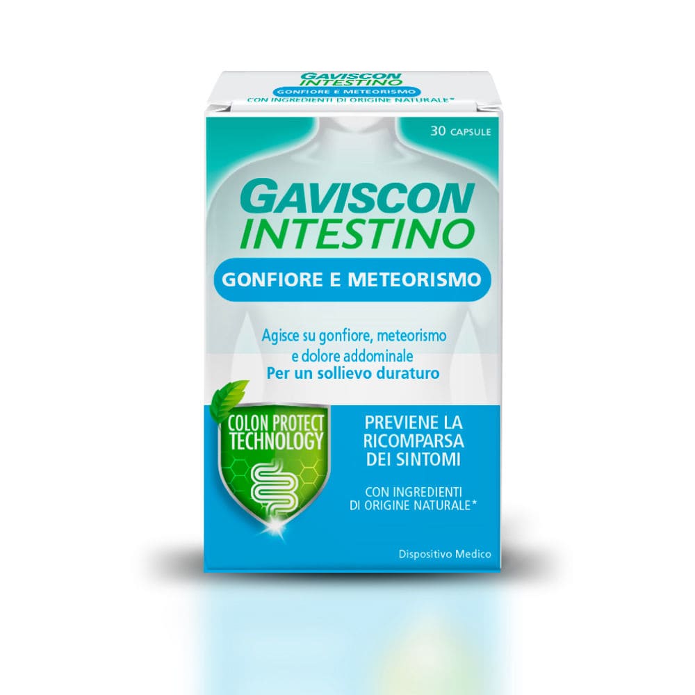 GAVISCON INTESTINO GONFIORE E METEORISMO 30 CAPSULE - Farma Nice