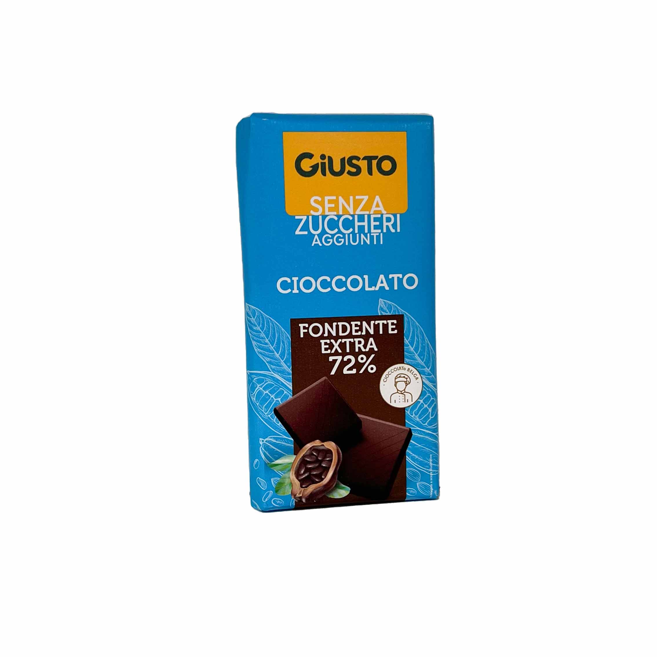GIUSTO SENZA ZUCCHERO TAVOLETTA EXTRA FONDENTE 85 G - Farma Nice