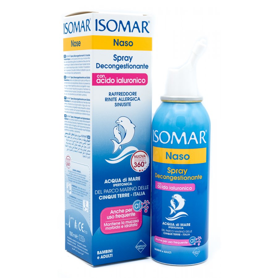 ISOMAR SPRAY DECONGESTIONANTE ACIDO IALURONICO 100 ML - Farma Nice
