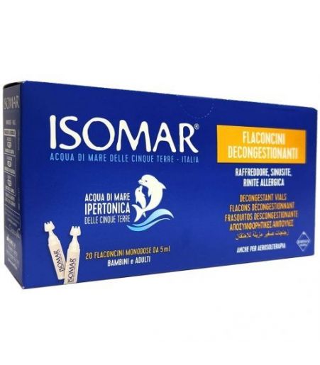 ISOMAR FLACONCINI DECONGESTIONANTI SOLUZIONE IPERTONICA 20 FLACONCINI 5 ML - Farma Nice