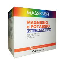 MASSIGEN MAGNESIO POTASSIO FORTE ZERO ZUCCHERO 24 BUSTINE + 6 BUSTINE - Farma Nice