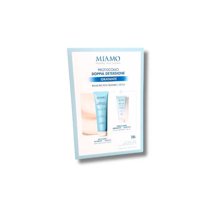 MIAMO DOPPIA DETERSIONE IDRATANTE PROTOCOLLO 1 HYDRA SOFT CREAMY CLEANSER 150 ML + 1 MINI CRYSTAL OIL 50 ML - Farma Nice