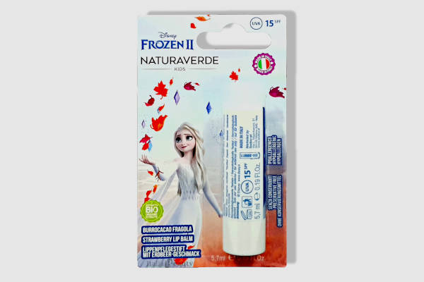 NATURAVERDE KIDS BALSAMO LABBRA FROZEN SPF15 FRAGOLA - Farma Nice