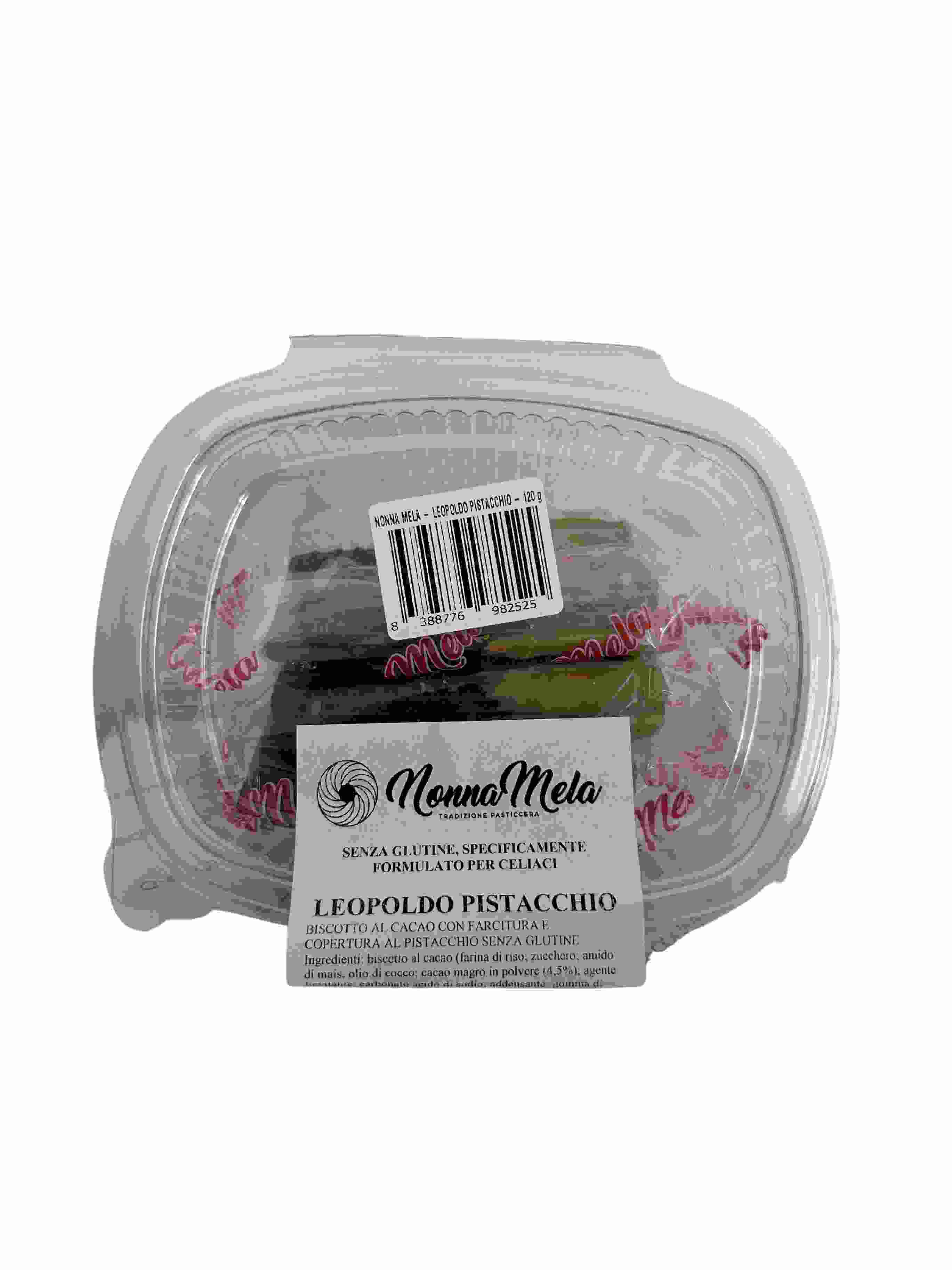 NONNA MELA LEOPOLDO PISTACCHIO BISCOTTO AL CACAO 120 G - Farma Nice