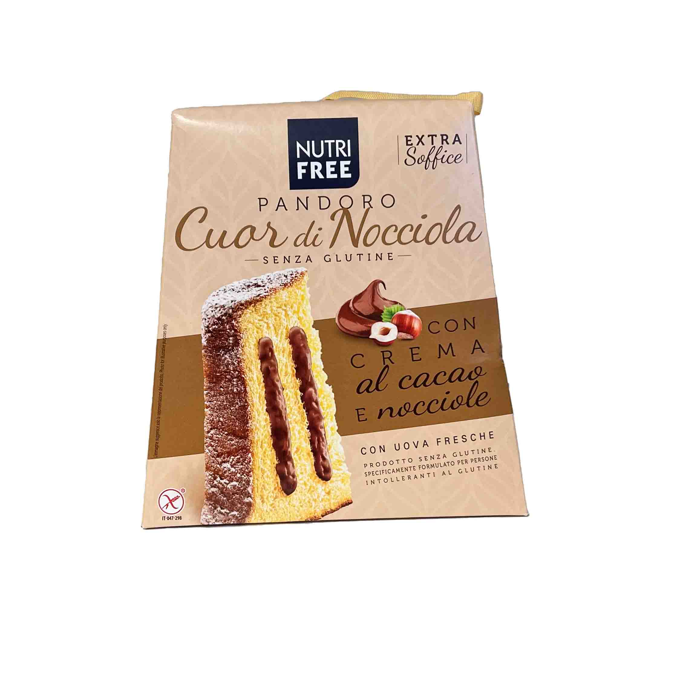 NUTRIFREE PANDORO CUOR DI NOCCIOLA 680 G - Farma Nice