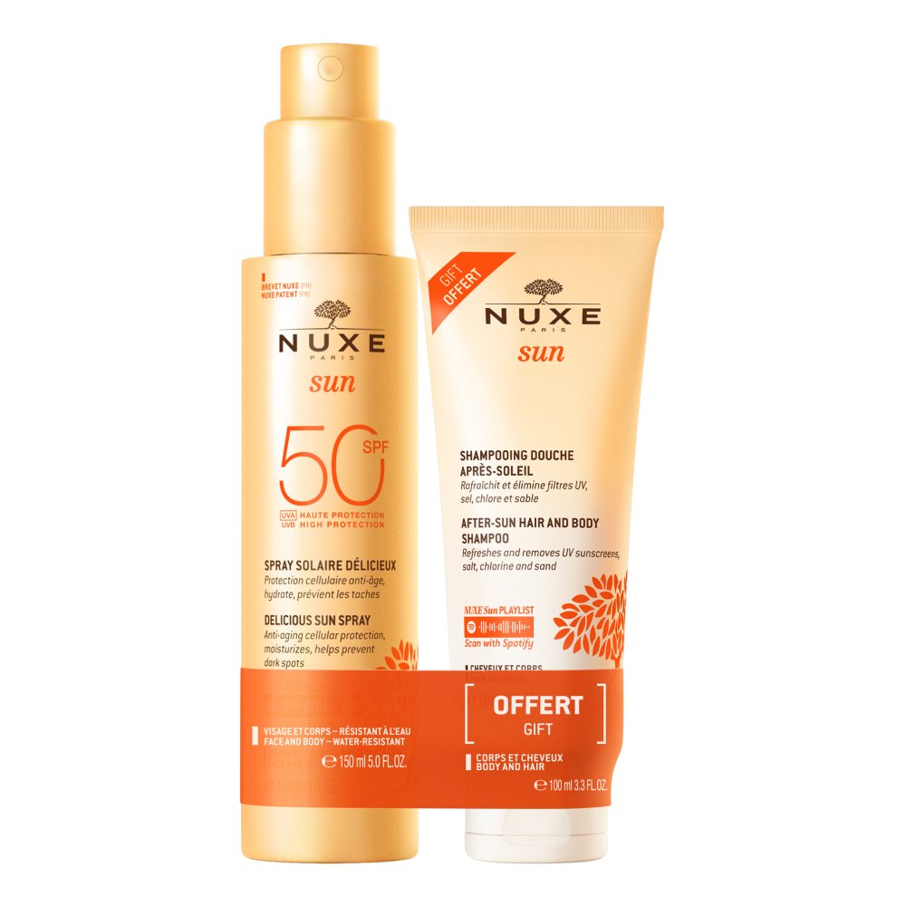 NUXE SUN SPRAY SPF50 150 ML + SHAMPOO DOCCIA 100 ML - Farma Nice