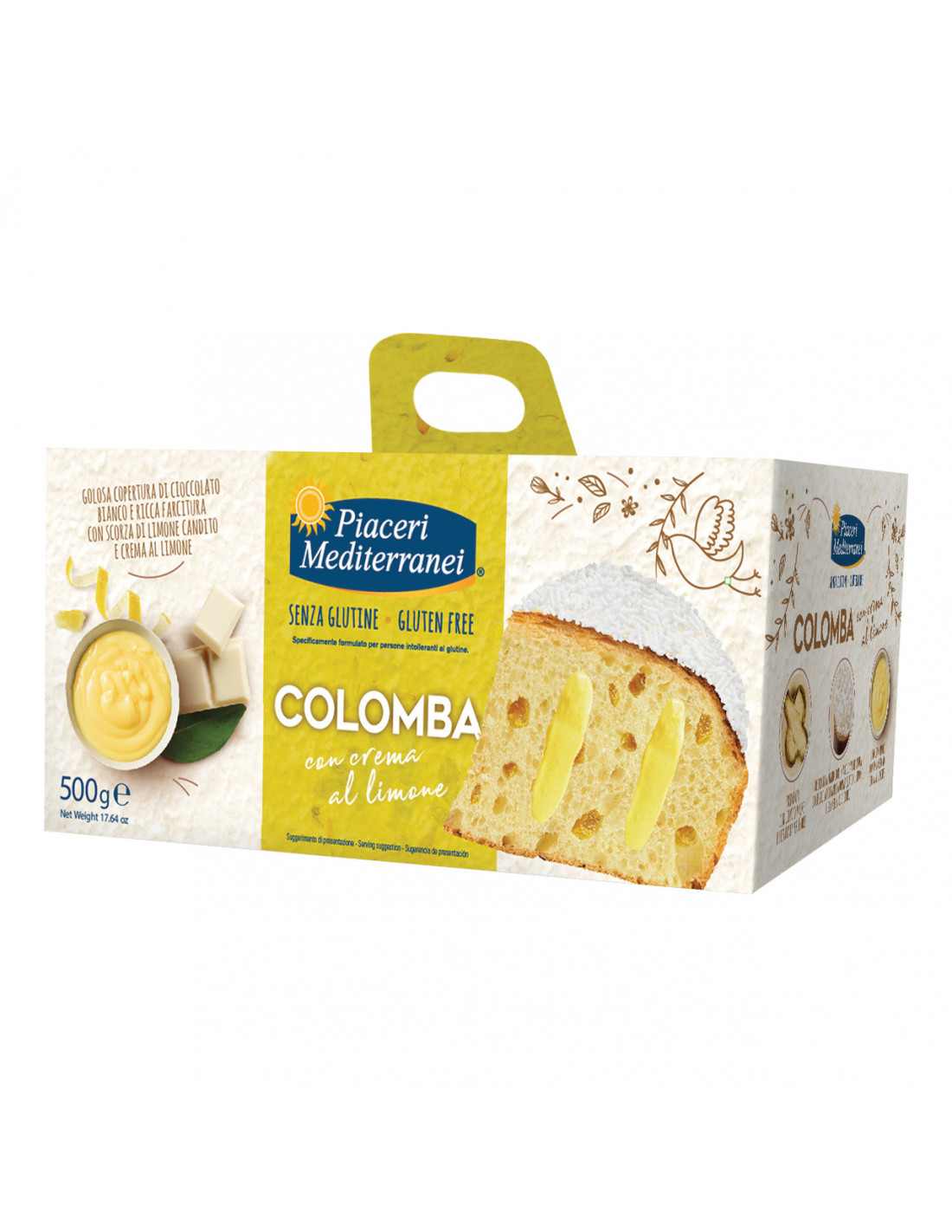 PIACERI MEDITERRANEI COLOMBA CREMA LIMONE 500 G - Farma Nice