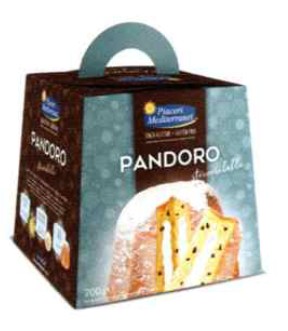 PIACERI MEDITERRANEI PANDORO STRACCIATELLA 700 G - Farma Nice