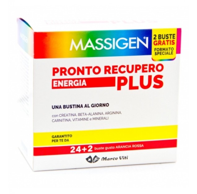 MASSIGEN PRONTO RECUPERO ENERGIA PLUS 24 BUSTINE + 2 BUSTINE - Farma Nice