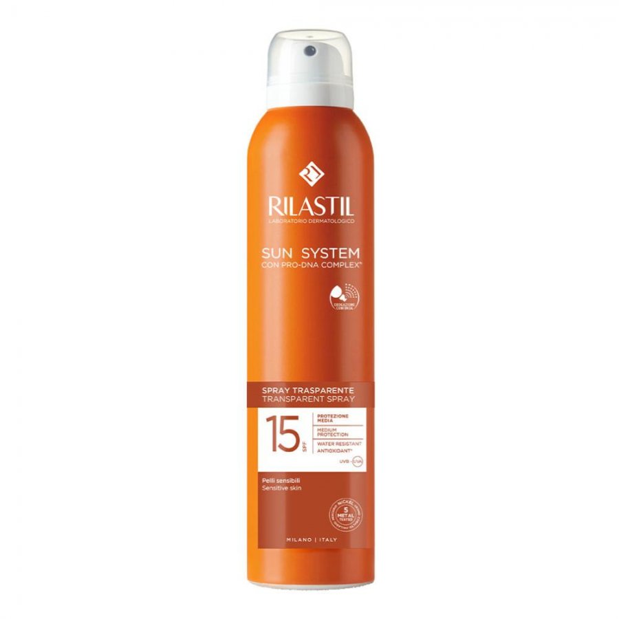 RILASTIL SUN SYSTEM TRANSPARENT SPRAY SPF15 200 ML - Farma Nice