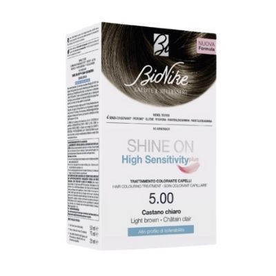 SHINE ON HIGH SENSITIVITY PLUS CASTANO CHIARO 5,00 RIVELATORE IN CREMA 75 ML + CREMA COLORANTE 50 ML - Farma Nice