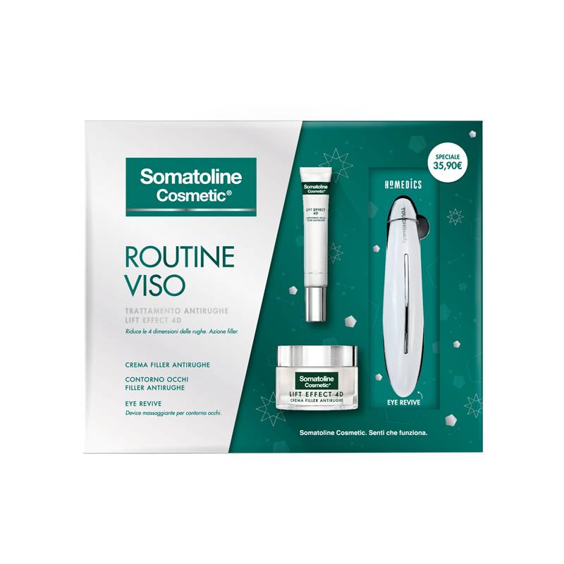 SOMATOLINE COSMETIC COFANETTO LIFT EFFECT 4D CREMA FILLER GIORNO 50 ML + LIFT EFFECT 4D CONTORNO OCCHI 15 ML + EYE REVIVE - Farma Nice