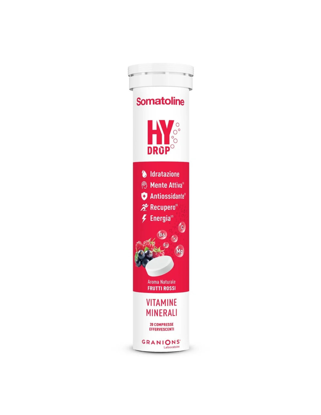 SOMATOLINE HYDROP FRUTTI ROSSI 20 COMPRESSE EFFERVESCENTI - Farma Nice