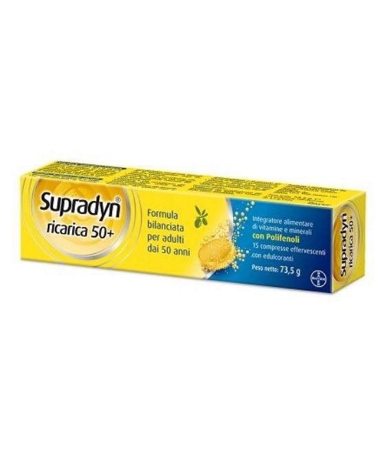 SUPRADYN RICARICA 50+ 15 COMPRESSE EFFERVESCENTI - Farma Nice