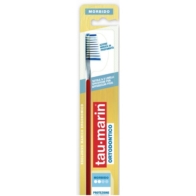 TAUMARIN SPAZZOLINO ORTODONTICO CON ANTIBATTERICO - Farma Nice