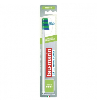 TAUMARIN PROFESSIONAL SPAZZOLINO 27 MEDIO TESTINA CORTA PROTEZIONE ANTIBATTERICA - Farma Nice