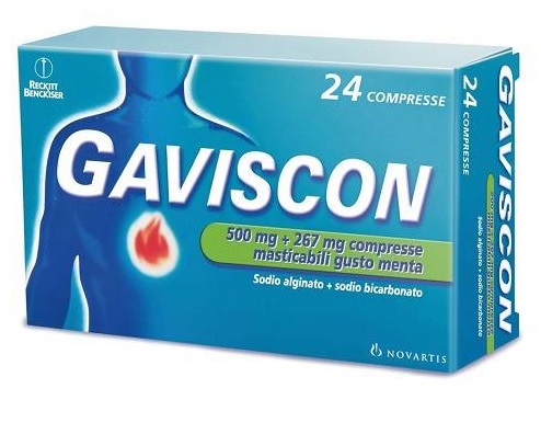 GAVISCON*24CPR MENTA 500+267MG - Farma Nice