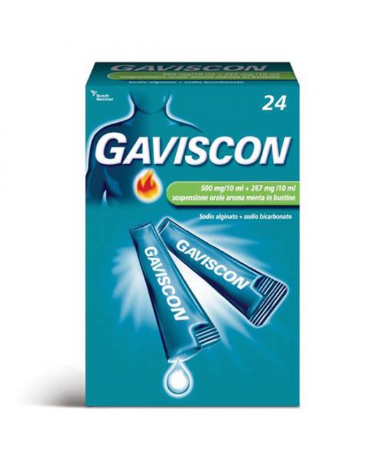 GAVISCON*24BUST 500+267MG/10ML - Farma Nice