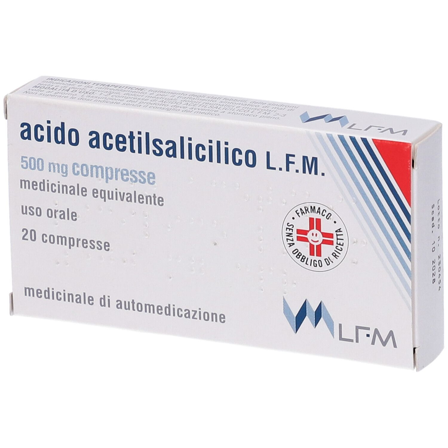 ACIDO ACETILSALIC LFM*20CPR500 - Farma Nice