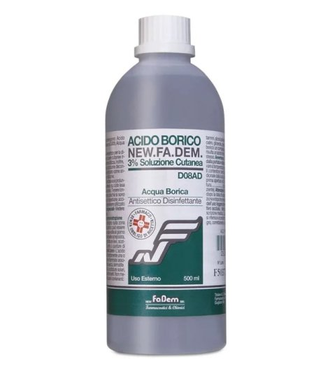 ACIDO BORICO NEW F*3% FL 500ML - Farma Nice