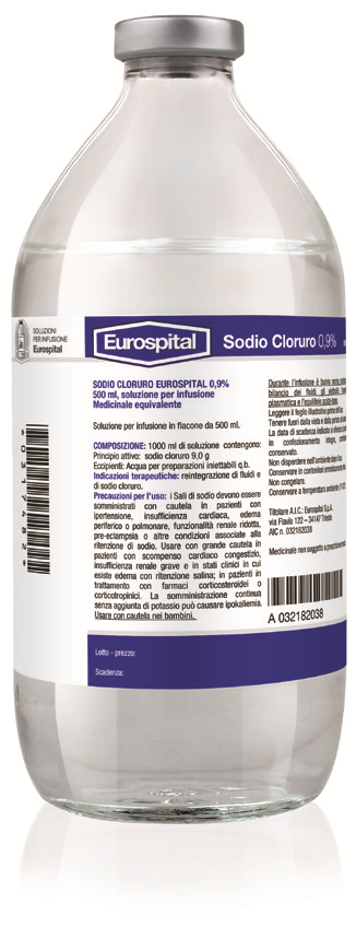 SODIO CLORURO EUROS*0,9% 500ML - Farma Nice