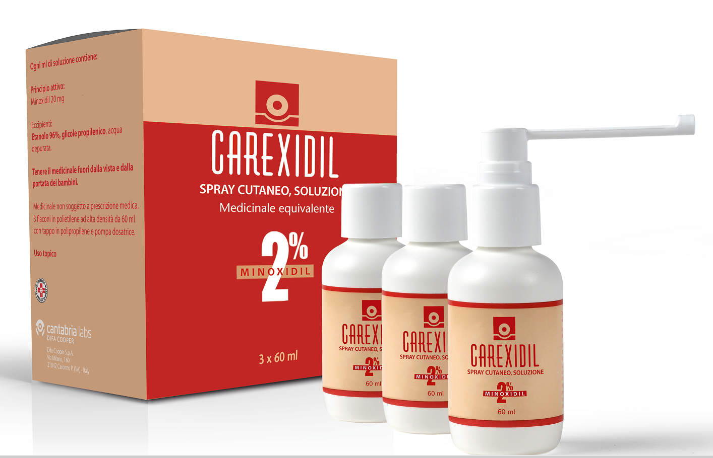 CAREXIDIL*3FL SOLUZ CUT 60ML2% - Farma Nice