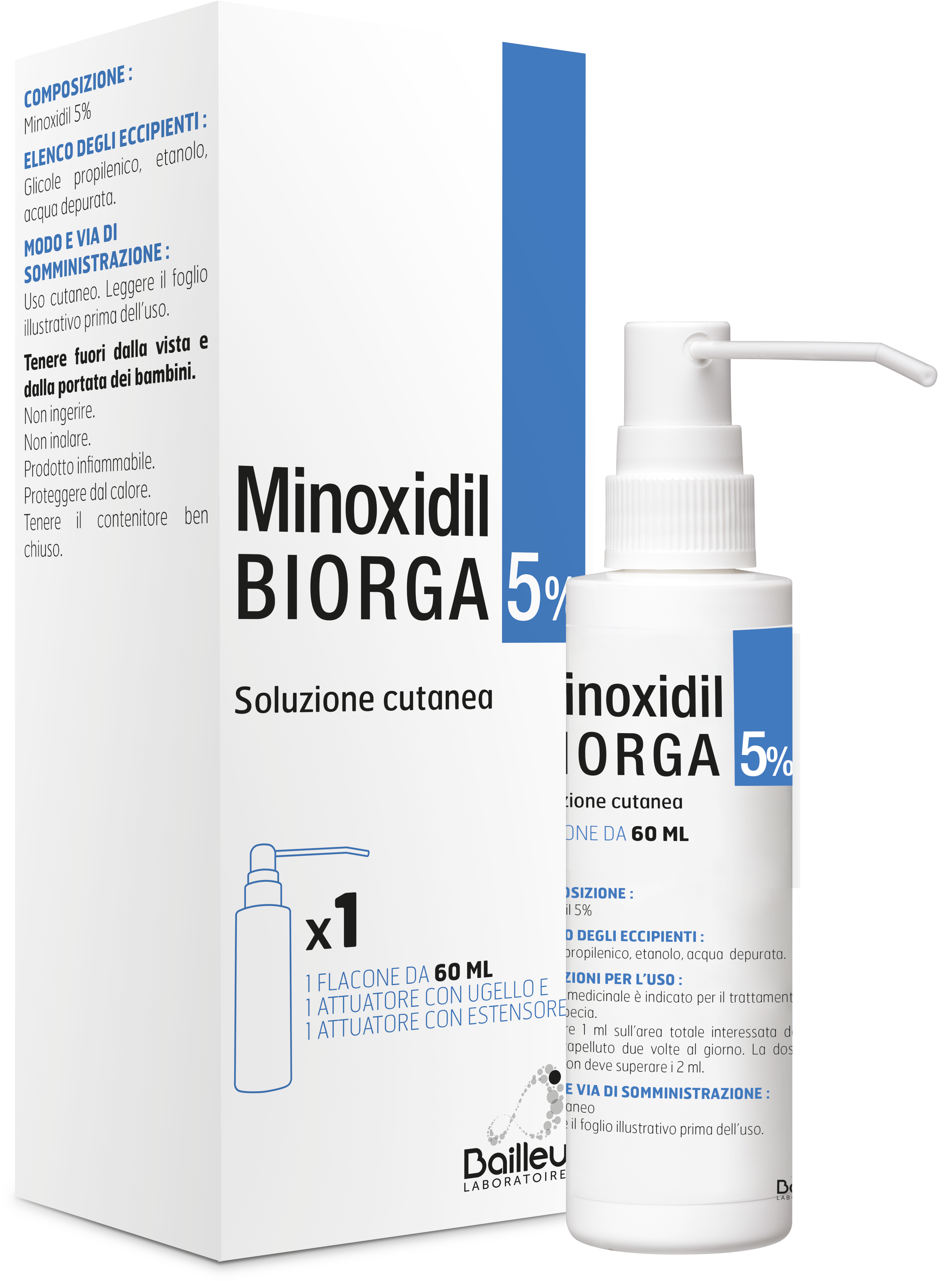 MINOXIDIL BIORGA*SOL CUT60ML5% - Farma Nice