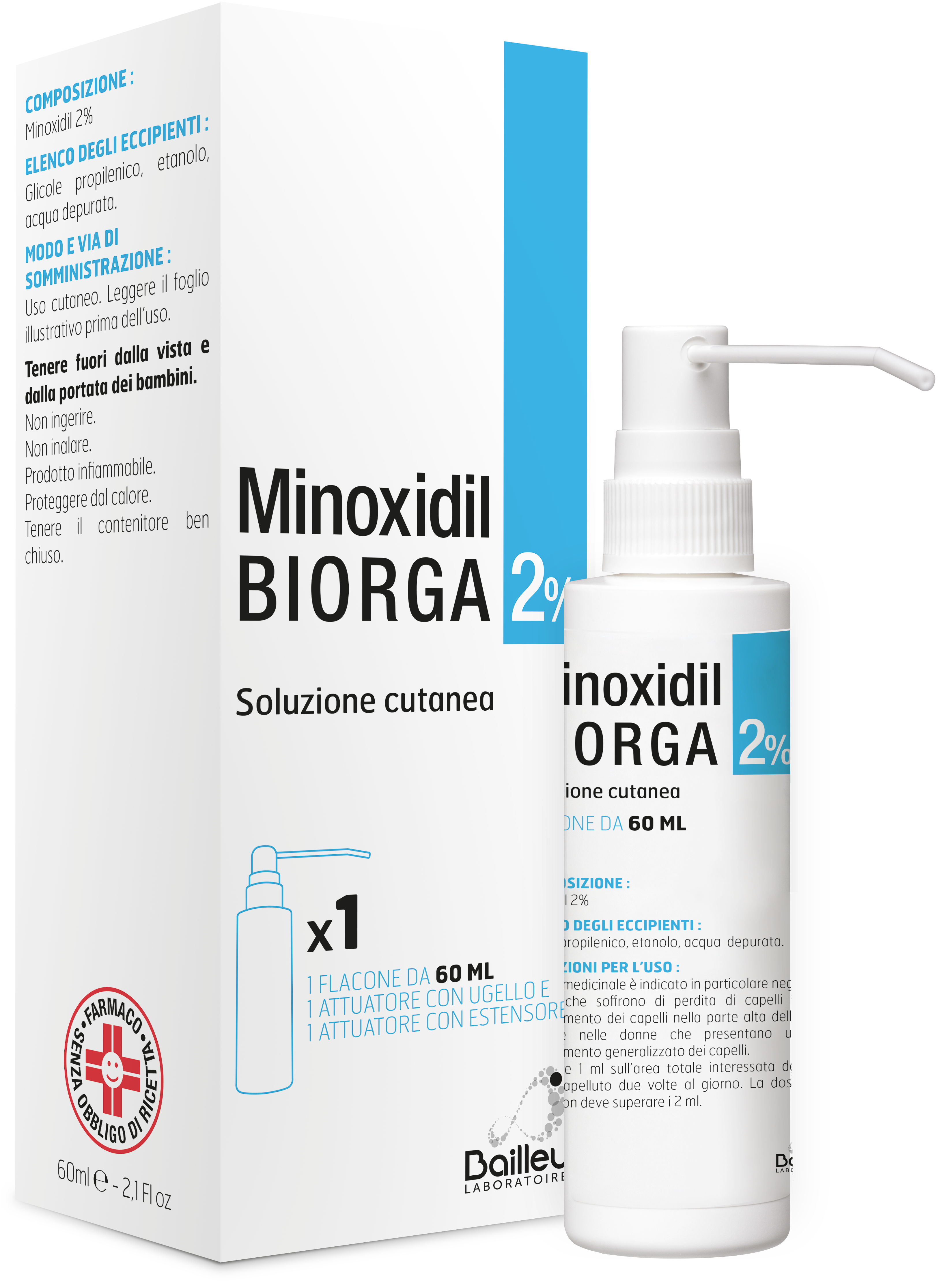 MINOXIDIL BIORGA*SOL CUT60ML2% - Farma Nice