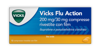 VICKS FLU ACTION*12CPR200+30MG - Farma Nice