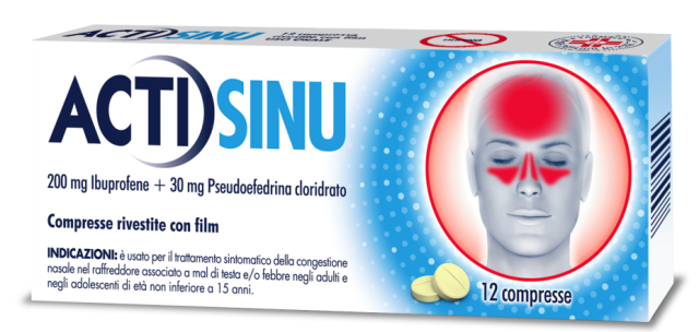ACTISINU*12CPR 200MG+30MG - Farma Nice