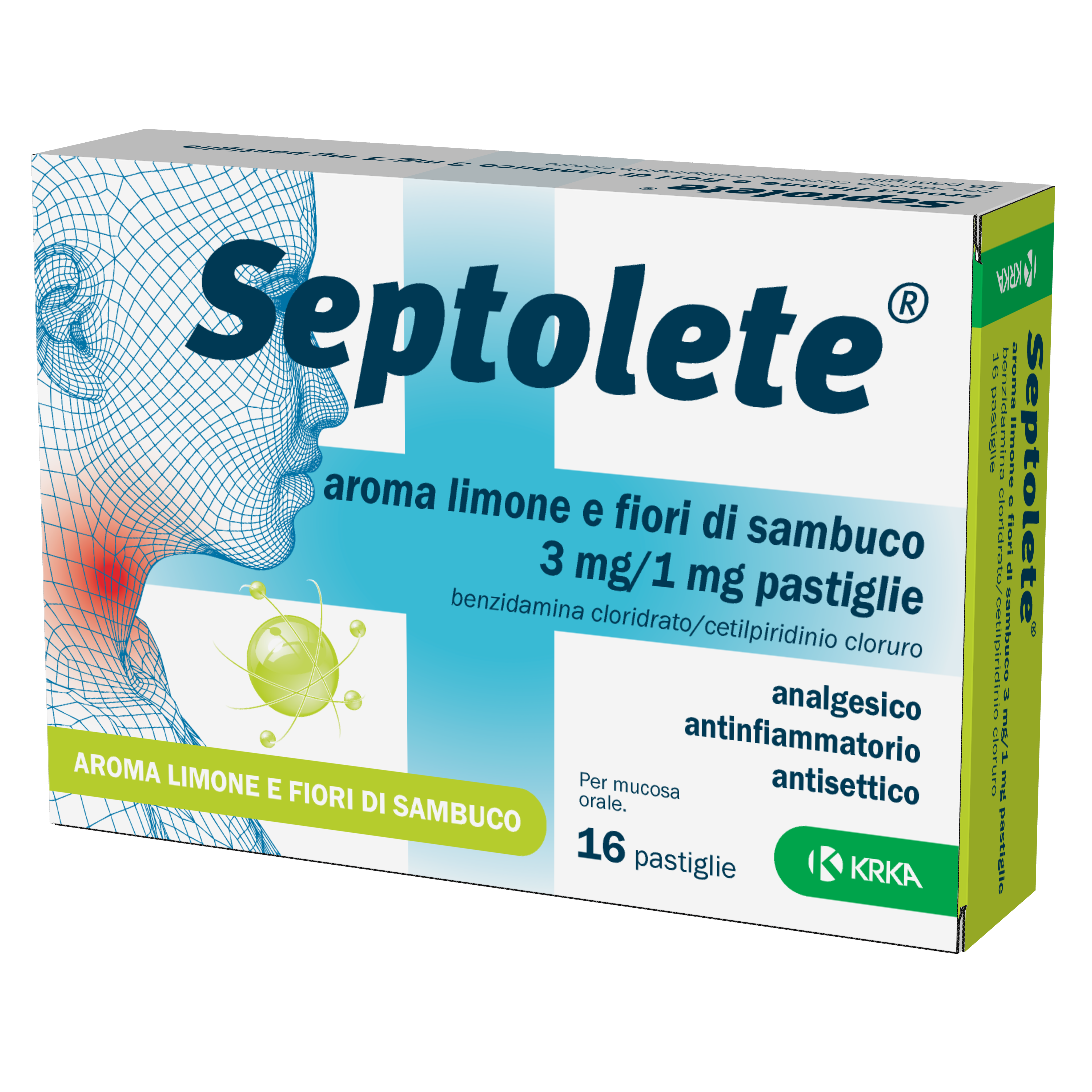 SEPTOLETE*16PAST3+1MG LIM FIOR - Farma Nice