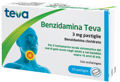BENZIDAMINA TEVA*20PASTL 3MG - Farma Nice