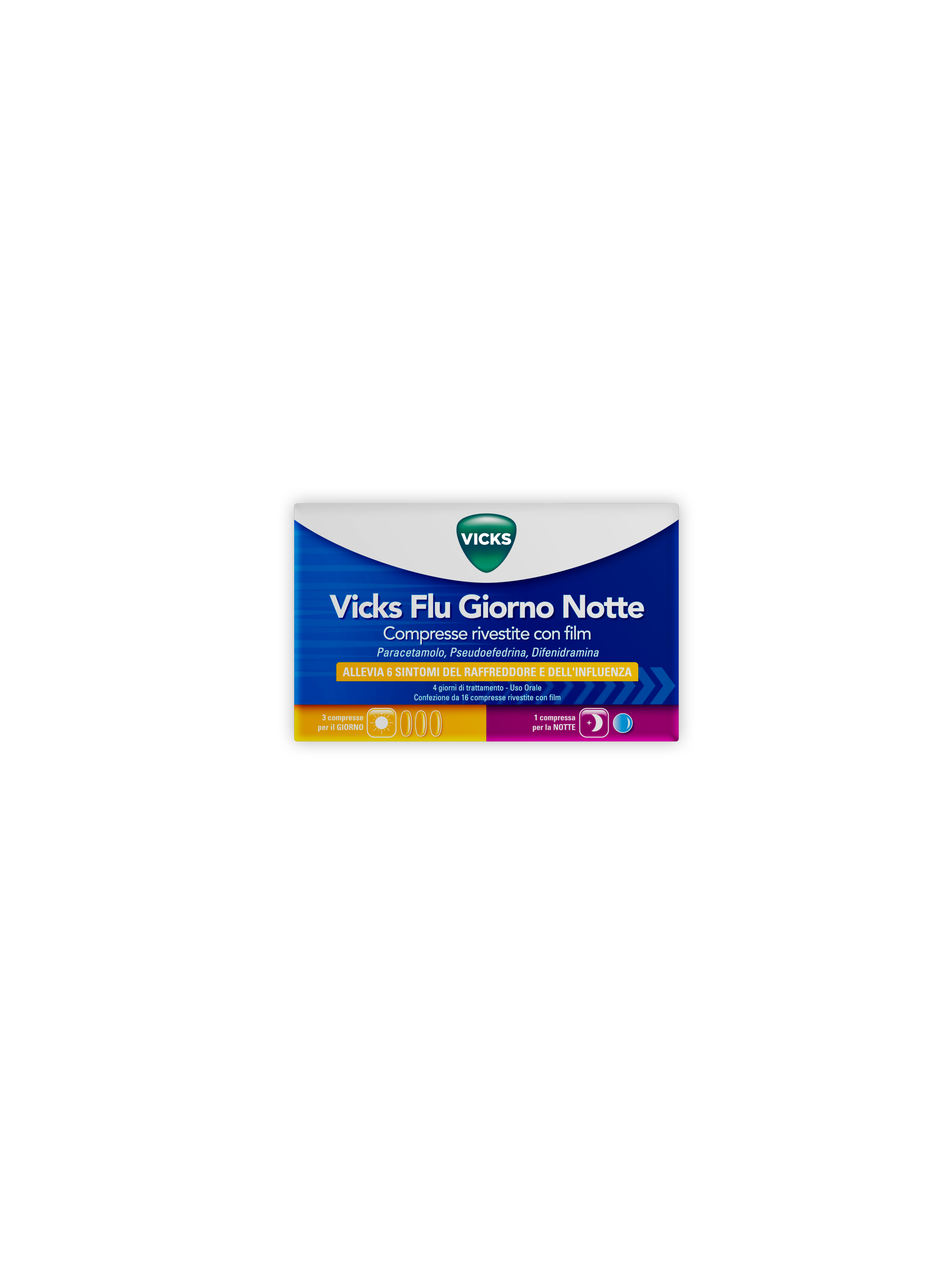 VICKS FLU GIORNO NOTTE*12+4CPR - Farma Nice