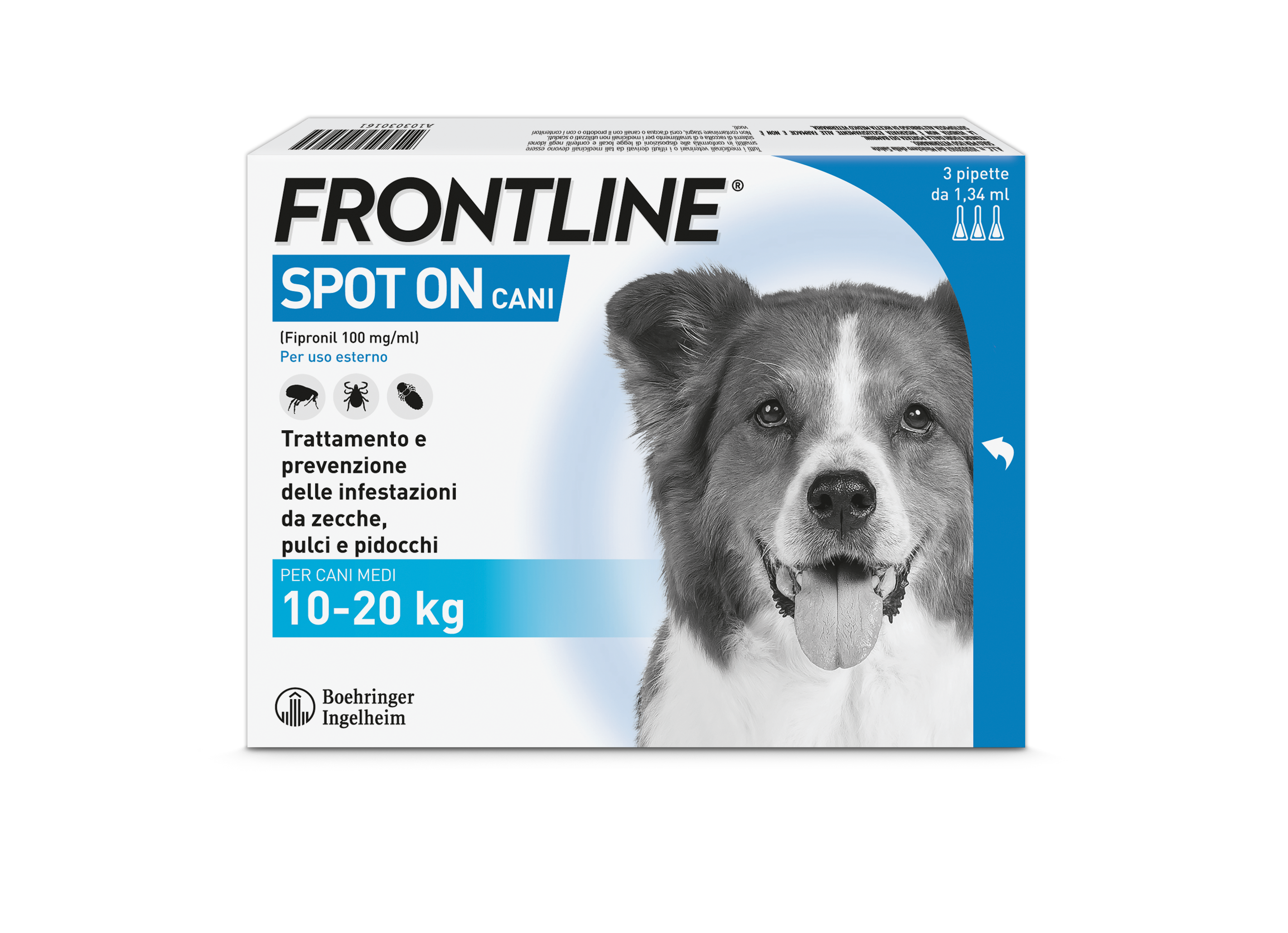 FRONTLINE*3PIP 10-20KG CANI - Farma Nice