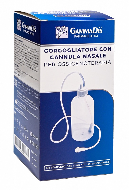 GORGOGLIATORE PER OSSIGENOTERAPIA CON OCCHIALE + CANNULA NASALE GAMMADIS - Farma Nice