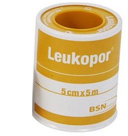 CEROTTO IN ROCCHETTO LEUKOPOR IPOALLERGENICO TESSUTO NON TESSUTO BIANCO 5X500 CM - Farma Nice